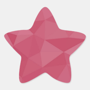 Sticker Étoile motif de maillage géométrique rose rose