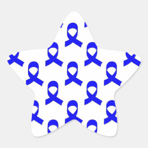 Sticker Étoile Motif de ruban bleu