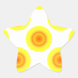 Sticker Étoile Motif de tournesol personnalisé