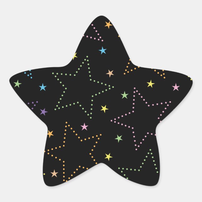 Sticker Étoile Motif du ciel de nuit étoilé (Devant)