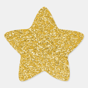Sticker Étoile Motif PURE GOLD Splatter + votre texte / photo