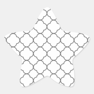 Sticker Étoile Motif Quatrefoil classique