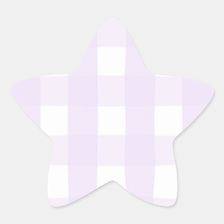 Sticker Étoile Motif sans couture à carreaux gingham lilas peint