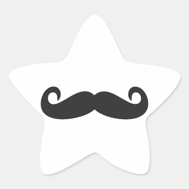 Sticker Étoile Moustache (Devant)