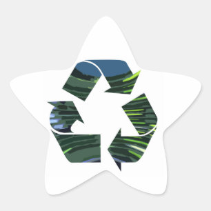 Sticker Étoile Nous adorons Recycle Champion nvn236 Green Environ