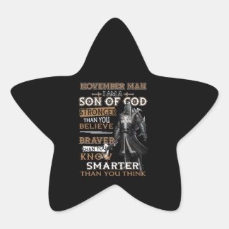 Sticker Étoile Novembre Homme Je suis Fils Dieu plus fort que vou