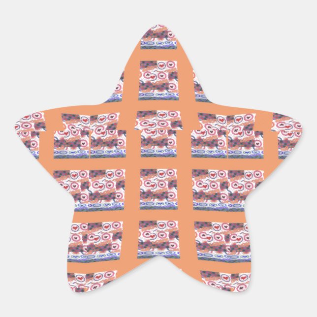 Sticker Étoile Oeuvre d'art unique et élégante pour tous les âges (Devant)