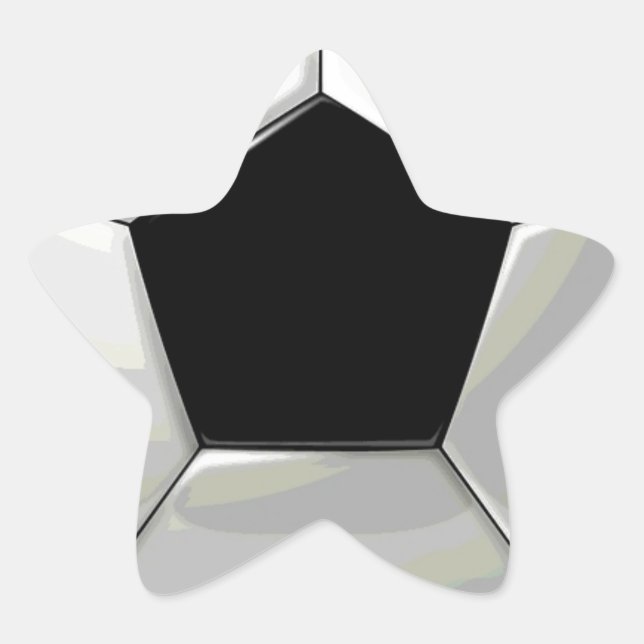 Sticker Étoile Oeuvre de soccer unique (Devant)