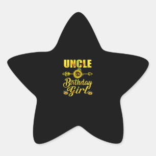 Sticker Étoile Oncle De La Fille Anniversaire   Cadeaux de tourne