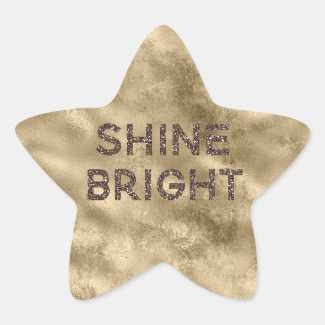 Sticker Étoile Or Parties scintillant antique Glitz brillant (Devant)