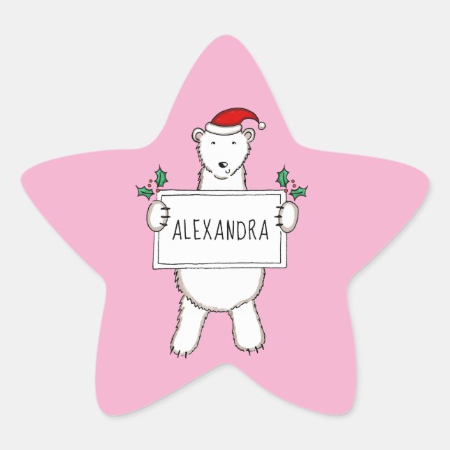 Sticker Étoile Ours polaire (Devant)