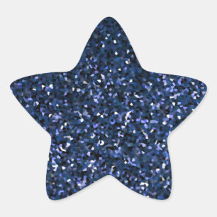 Sticker Étoile Paillettes bleues scintillantes motif brillant Cél