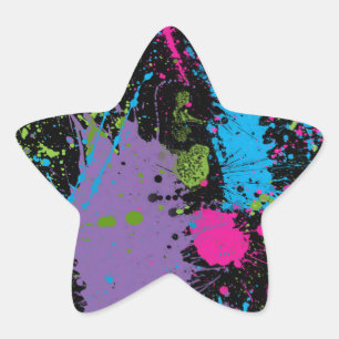 Sticker Étoile Paint Splater