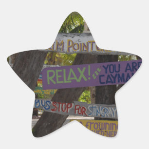 Sticker Étoile Panneau de signalisation Rum Point Grand Cayman