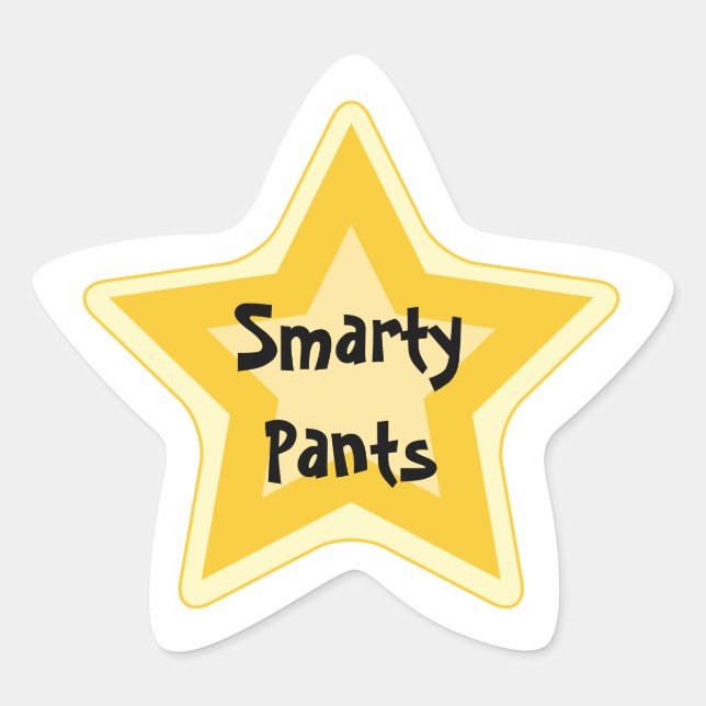 Sticker Étoile Pantalon Smarty - Sarcastic Gold Star Awards (Devant)