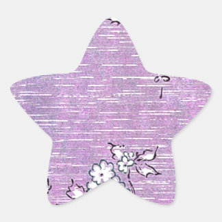 Sticker Étoile Papier peint Vintage "Suki" - Violet