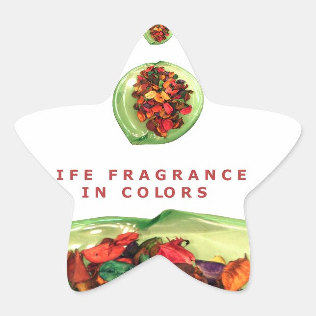 Sticker Étoile Parfum de vie : Potpourri message inspirant (Devant)