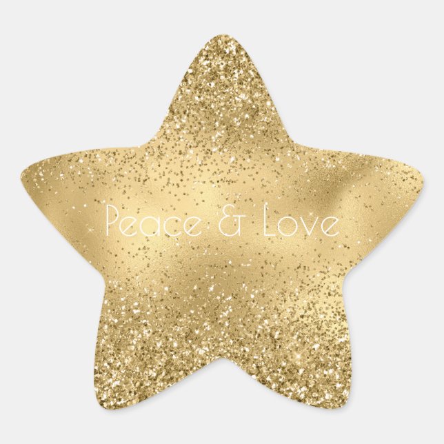 Sticker Étoile Parties scintillant étincelante Glam Gold (Devant)