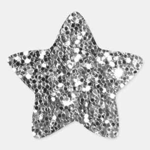Sticker Étoile Parties scintillant Semble Solide Argent Sparkle