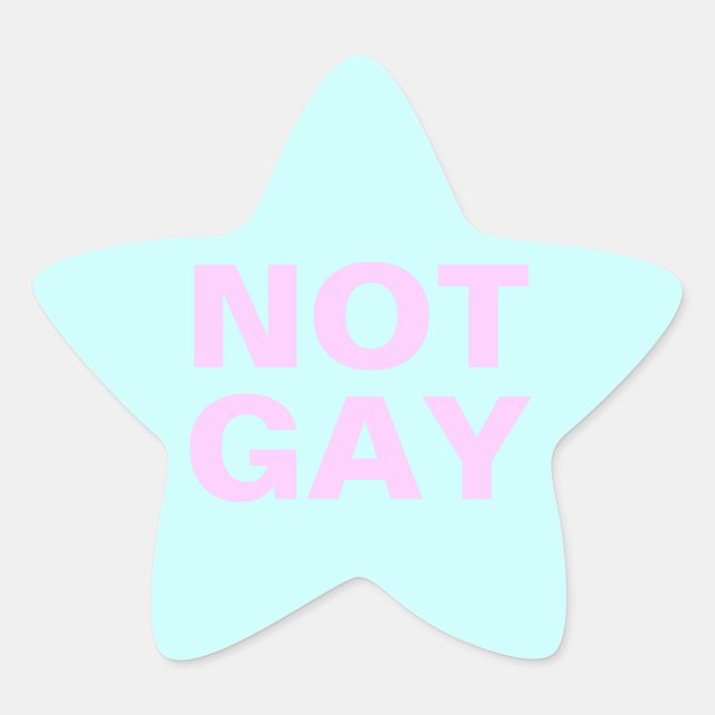 Sticker Étoile pas gay (Devant)