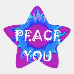 Sticker Étoile Peace Be With You Inspiration Print