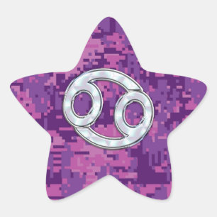 Sticker Étoile Pearle comme cancer Zodiac Connexion Camo numériqu