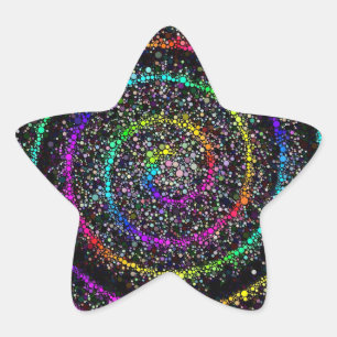 Sticker Étoile Points en spirale