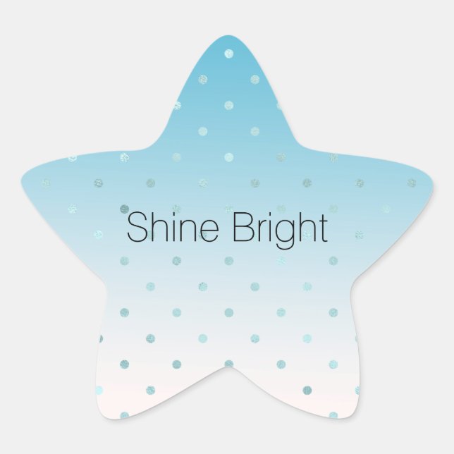 Sticker Étoile Points Glam Aqua Ombre (Devant)