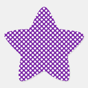 Sticker Étoile Pois blancs et violets