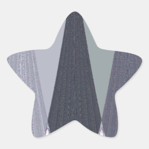 Sticker Étoile Pots Chevron Gris Cendré Imprimer