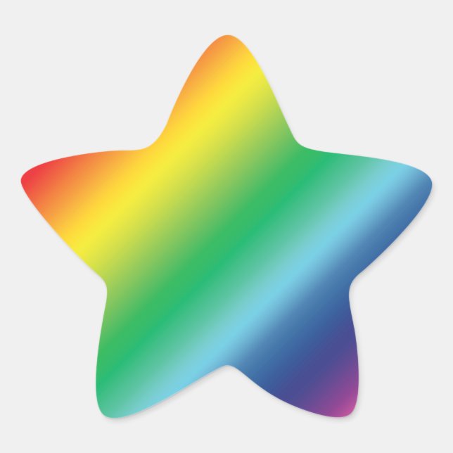 Sticker Étoile Pride lgbtq lgbt couleurs arc-en-ciel motif (Devant)