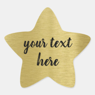 Sticker Étoile Prime d'or de message personnalisé