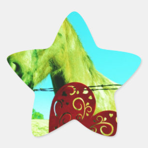 Sticker Étoile Red Heart and Horse
