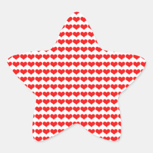 Sticker Étoile Red Heart Motif Mariages Saint Valentin