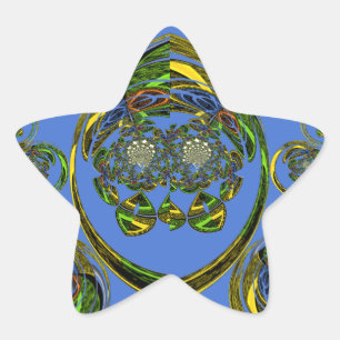 Sticker Étoile Regardez mes courbes bleues