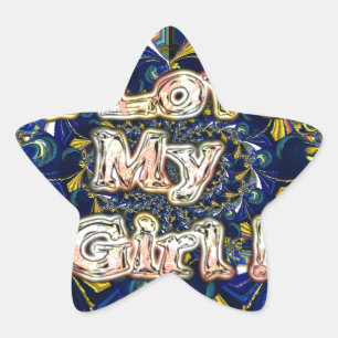 Sticker Étoile Retro Infinity I Love my Girl