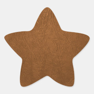 Sticker Étoile Revêtement Brown en cuir de vache