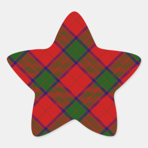 Sticker Étoile Robertson tartson rouge vert plaid