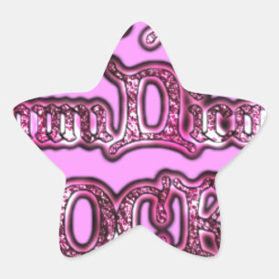 Sticker Étoile Roches de communication rose Hakuna Matata .png