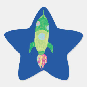 Sticker Étoile Rocket Green Childing Space