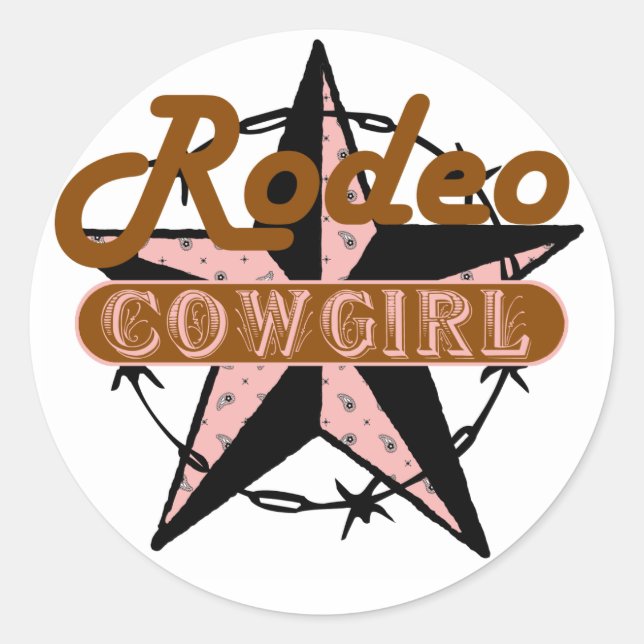 Sticker étoile Rodeo Cowgirl (Devant)