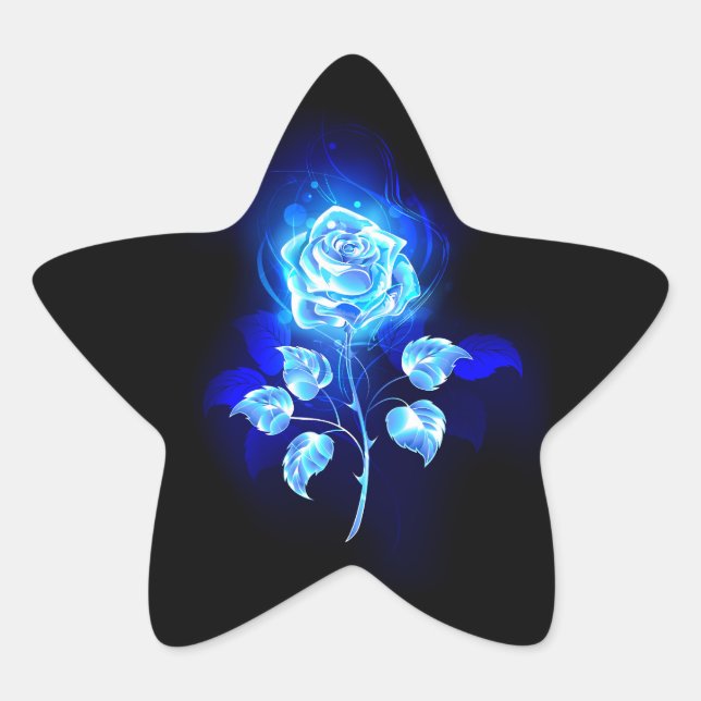 Sticker Étoile Rose bleu brûlant (Devant)