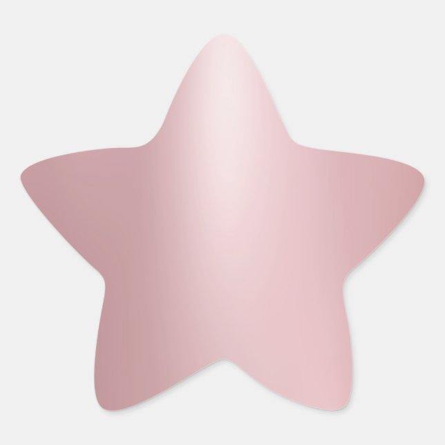 Sticker Étoile Rose tendance or élégant moderne vierge Modèle (Devant)