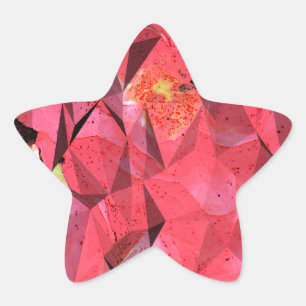 Sticker Étoile Roses Abstraits cubes