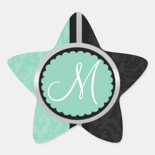 Sticker Étoile Sceau d'enveloppe bleue (Devant)