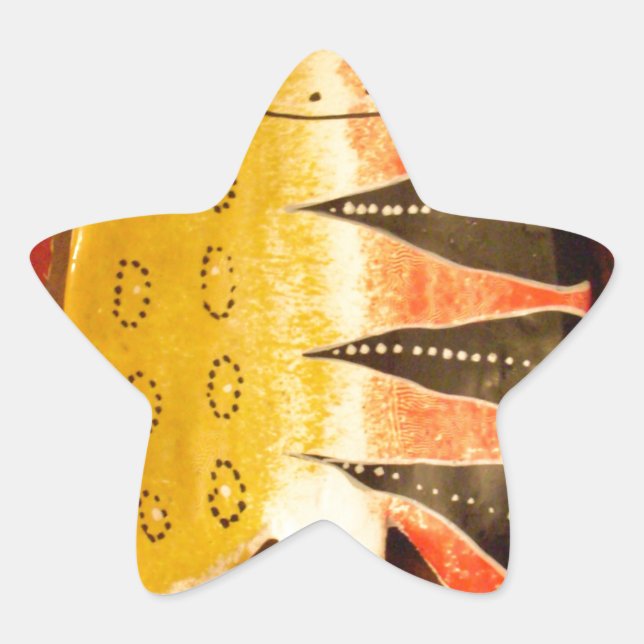 Sticker Étoile Sensation striée Tigre Barbe Poisson Imprimer (Devant)
