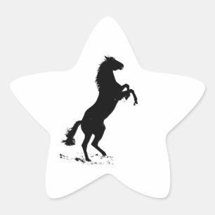 Sticker Étoile Silhouette du cheval d'élevage