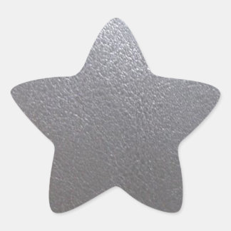 Sticker Étoile SILVER Grey Sparkle : Leather Look Finish