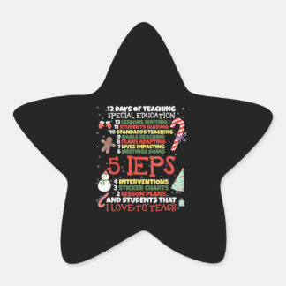 Sticker Étoile SPED School Teacher Funny Enseignant de l'enseigne