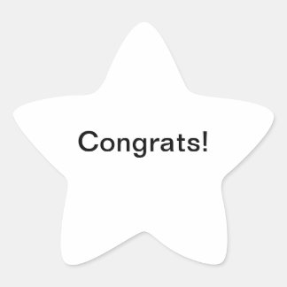 Sticker Étoile Star & Félicitations !